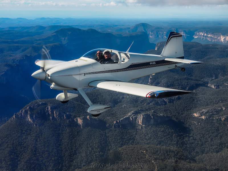 VH-SOL in the Blue Mountains, NSW